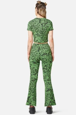 Women Dangerfield Pants & Jumpsuits*Acid Paisley Jersey Flares