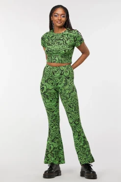 Women Dangerfield Pants & Jumpsuits*Acid Paisley Jersey Flares