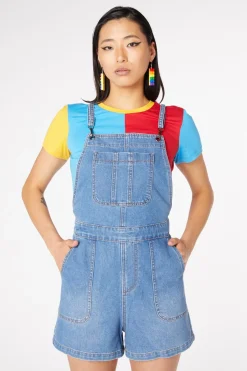 Women Dangerfield Dresses & Pinafores*Aggro Bib Denim Playsuit
