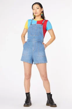 Women Dangerfield Dresses & Pinafores*Aggro Bib Denim Playsuit