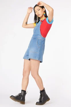 Women Dangerfield Dresses & Pinafores*Aggro Bib Denim Playsuit