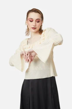 Women Dangerfield Blouses & Tops*All Of White Sheer Blouse