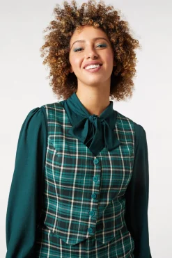 Women Princess Highway Blouses & Tops*Amber Check Vest