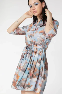 Women Dangerfield Dresses & Pinafores*Art Mural Viscose Dress