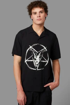 Men Black Friday Shirts & Tees*Baphomet Short Sleeve Shirt
