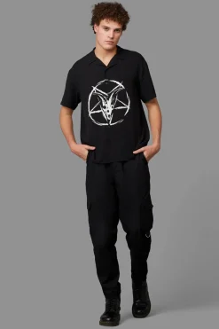 Men Black Friday Shirts & Tees*Baphomet Short Sleeve Shirt