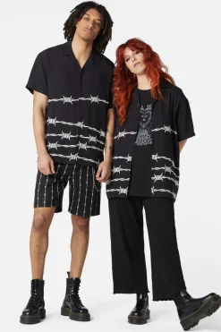 Men Dangerfield Shirts & Tees*Barbed Wire Border Ss Shirt