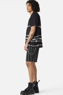 Men Dangerfield Shirts & Tees*Barbed Wire Border Ss Shirt