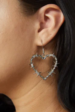 Accessories Dangerfield Jewellery*Barbed Wire Heart Earrings