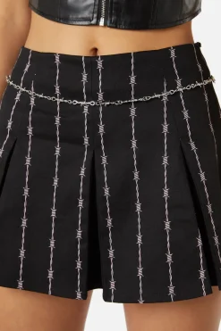 Women Dangerfield Skirts & Skorts*Barbed Wire Inverted Pleat Skort