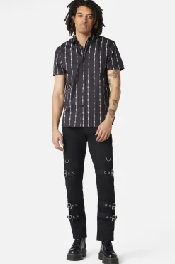 Men Dangerfield Shirts & Tees*Barbed Wire Short Sleeve Shirt