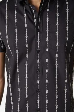 Men Dangerfield Shirts & Tees*Barbed Wire Short Sleeve Shirt