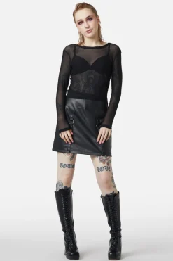 Women Dangerfield Blouses & Tops*Basic Mesh Long Sleeve Top