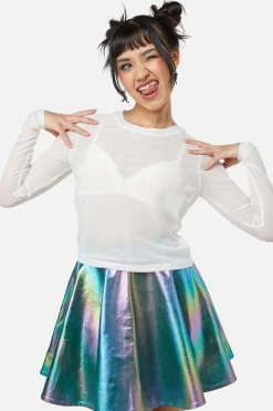 Women Dangerfield Blouses & Tops*Basic Mesh Long Sleeve Top