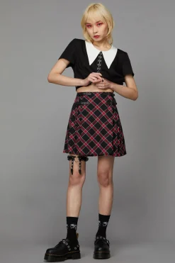 Women Black Friday Skirts & Skorts*Batty Goth Tartan Skirt