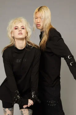 Men Black Friday Shirts & Tees*Bf Logo Buckle Top