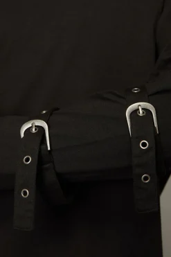 Men Black Friday Shirts & Tees*Bf Logo Buckle Top