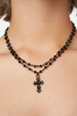 Accessories Dangerfield Jewellery*Black Cross Necklace
