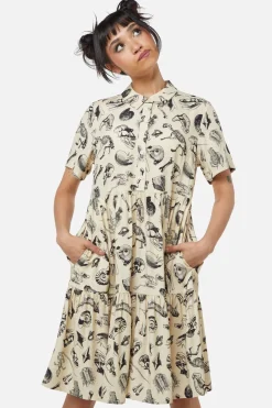 Women Dangerfield Dresses & Pinafores*Body Fossils Printed Dress