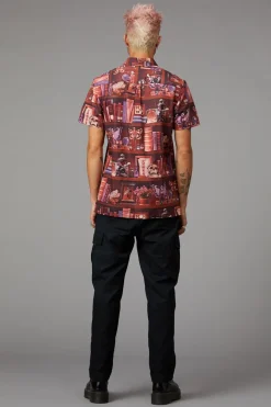 Men Black Friday Shirts & Tees*Bookish Print Short Sleeve Shirt