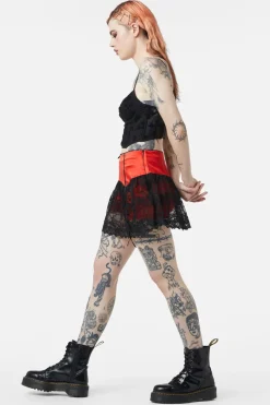 Women Dangerfield Skirts & Skorts*Boudoir Satin Lace Skort