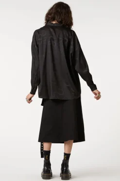 Women Dangerfield Blouses & Tops*Bound U0026 Chained Satin Long Sleeve Shirt