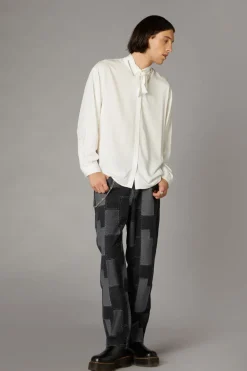 Men Black Friday Shirts & Tees*Bow Front Ls Shirt