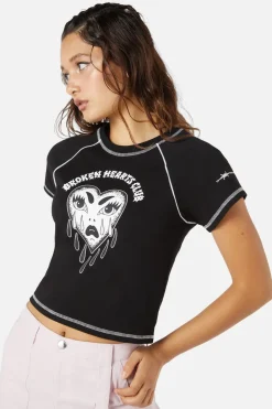 Women Dangerfield Blouses & Tops*Broken Hearts Crop Raglan