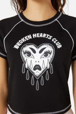 Women Dangerfield Blouses & Tops*Broken Hearts Crop Raglan