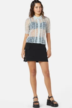 Women Dangerfield Blouses & Tops*Butterflies On The Wall Mesh Blouse