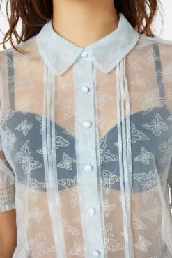 Women Dangerfield Blouses & Tops*Butterflies On The Wall Mesh Blouse