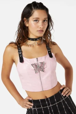Women Dangerfield Blouses & Tops*Butterfly Clasp Pu Corset