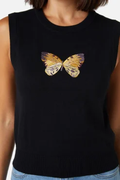 Women Princess Highway Blouses & Tops*Butterfly Emb Vest