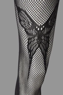 Accessories Black Friday Socks & Tights*Butterfly Feature Fishnets