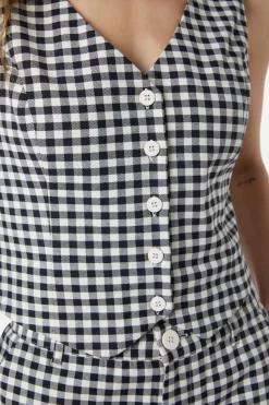 Women Princess Highway Blouses & Tops*Callie Check Vest