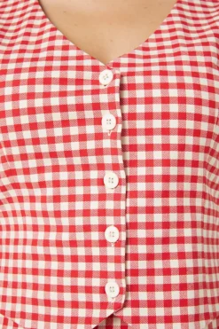 Women Princess Highway Blouses & Tops*Callie Check Vest