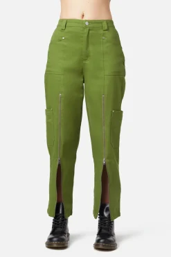 Women Dangerfield Pants & Jumpsuits*Cargo Drill Zipper Pants