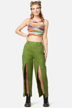 Women Dangerfield Pants & Jumpsuits*Cargo Drill Zipper Pants