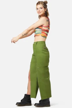 Women Dangerfield Pants & Jumpsuits*Cargo Drill Zipper Pants