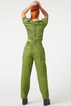 Women Dangerfield Pants & Jumpsuits*Cargo Drill Zipper Pants