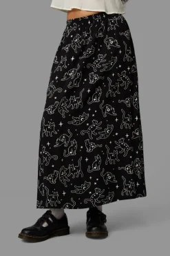 Women Black Friday Skirts & Skorts*Celestial Cat Skirt