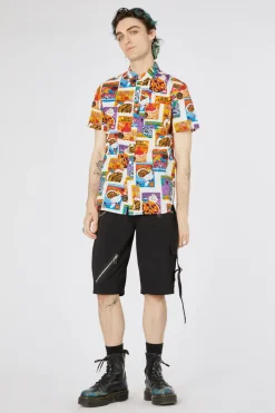 Men Dangerfield Shirts & Tees*Cereal Print Cotton Ss Shirt