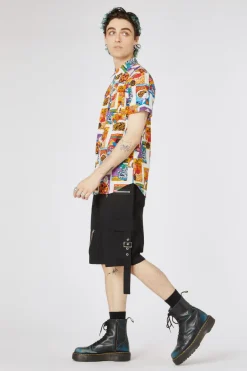 Men Dangerfield Shirts & Tees*Cereal Print Cotton Ss Shirt