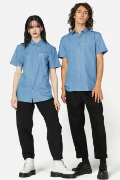 Men Dangerfield Shirts & Tees*Chambray Rainbow Shirt