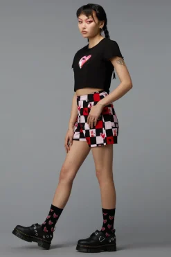Women Black Friday Skirts & Skorts*Check It Goth Short