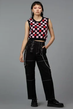 Women Black Friday Knitwear & Cardis*Checker Knit Vest