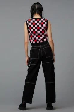 Women Black Friday Knitwear & Cardis*Checker Knit Vest