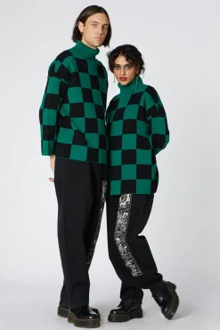 Men Dangerfield Jumpers & Knits*Checkerboard Oversize Knit