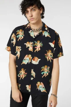 Men Dangerfield Shirts & Tees*Cherub Viscose Print Shirt