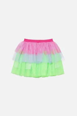 Kids Dangerkids Bottoms*Colour Block Kids Mesh Layered Skirt